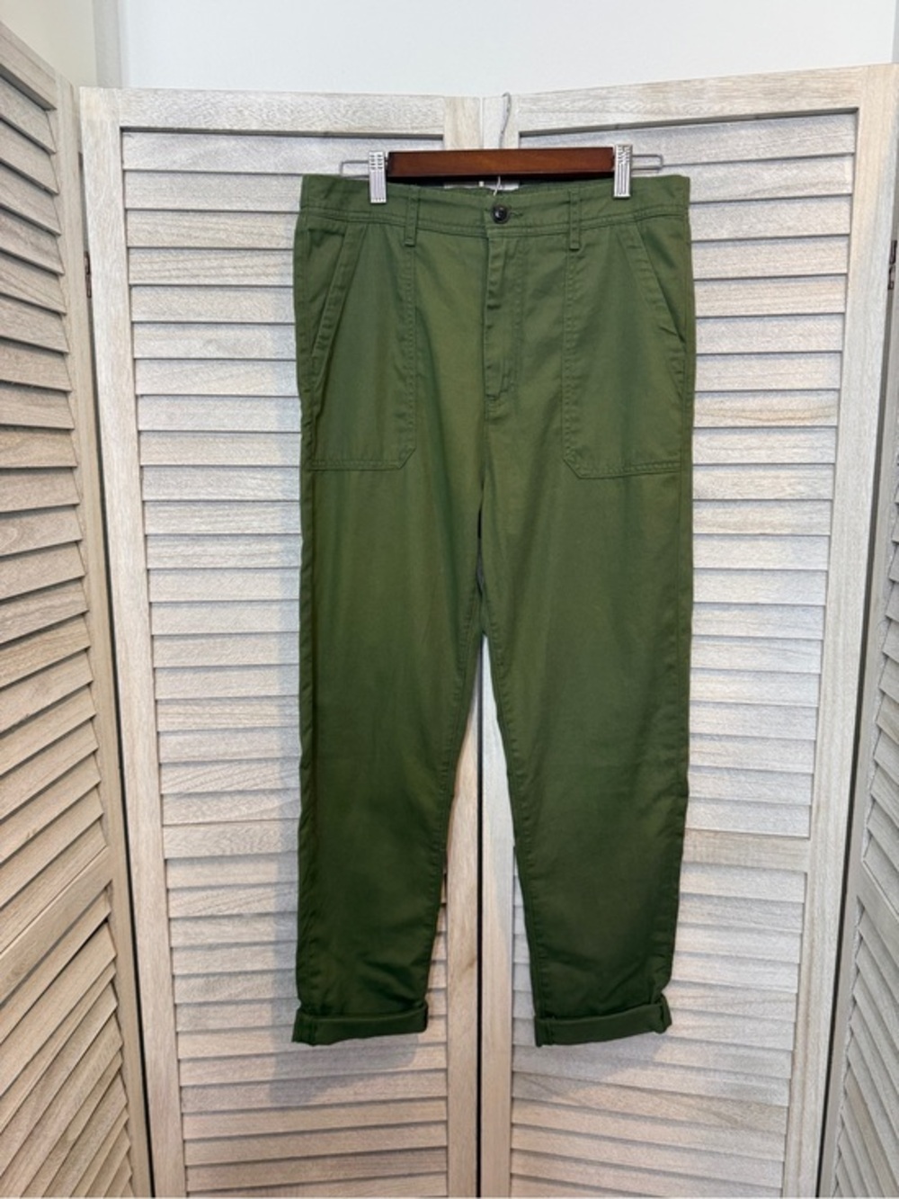 Xirena Green Surplus Tucker Twill Casual Cotton Pant Size S